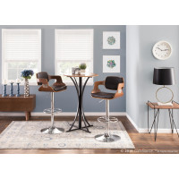 LumiSource TBE-LOFT WL+BK Loft End Table in Walnut Black